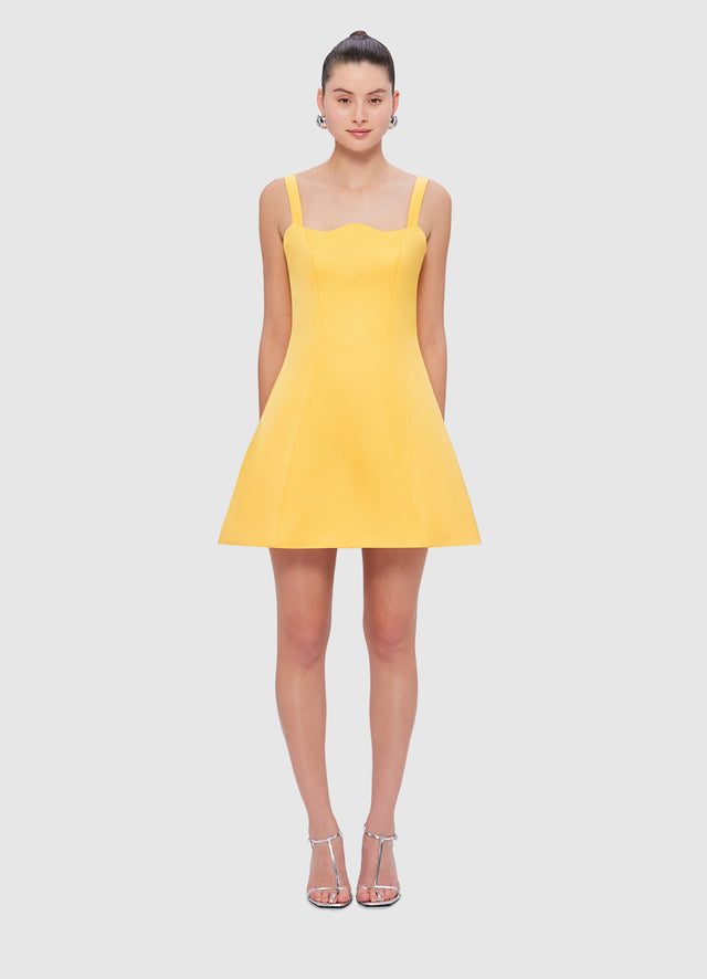 Exclusive Leo Lin Abigail Mini Dress in Canary