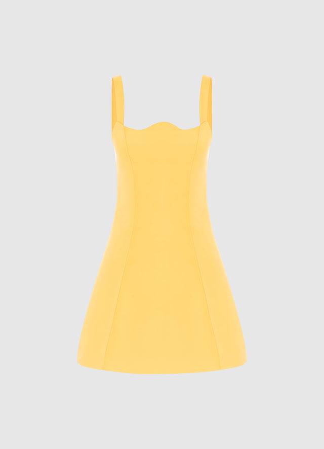 Exclusive Leo Lin Abigail Mini Dress in Canary