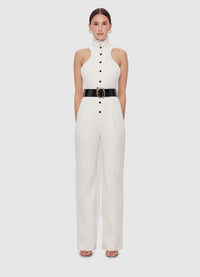 Exclusive Leo Lin Annabella Wool Jumpsuit in Snow