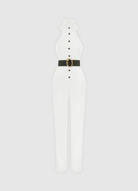 Exclusive Leo Lin Annabella Wool Jumpsuit in Snow