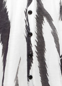 Exclusive Leo Lin Billie Pocket Shirt Mini Dress in Tiger Print in White