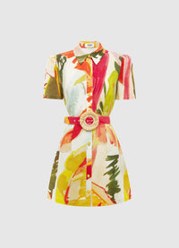 Exclusive Leo Lin Bronte Mini Dress in Rainforest Print