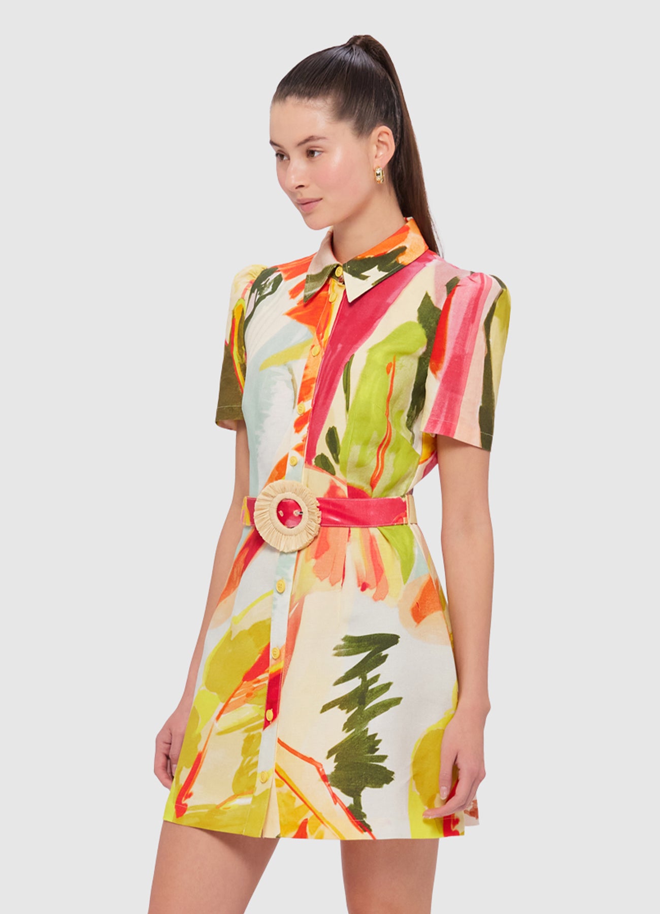 Bronte Mini Dress - Rainforest Print | LEO LIN® Official Website