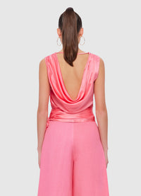 Exclusive Leo Lin Gabby Wrap Top in Watermelon