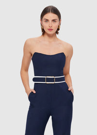 Exclusive Leo Lin Mary Jumpsuit in Oxford Blue