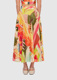Exclusive Leo Lin Mykah Midi Skirt in Rainforest Print