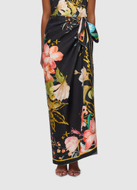 Large Silk Scarf - Opulent Print in Mystic Rich text editor