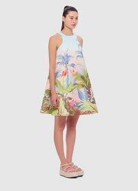 Exclusive Leo Lin Carla Racer Mini Dress in Dreamscape Print