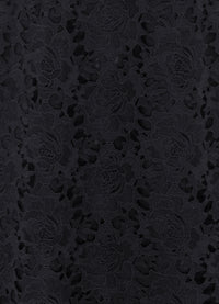 Exclusive Leo Lin Chantilly Lace Back Knot Dress in Ebony