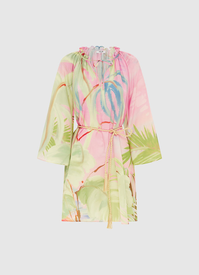 Exclusive Leo Lin Claire Kaftan Mini in Dreamscape Print