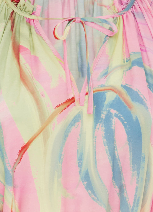 Exclusive Leo Lin Claire Kaftan Mini in Dreamscape Print