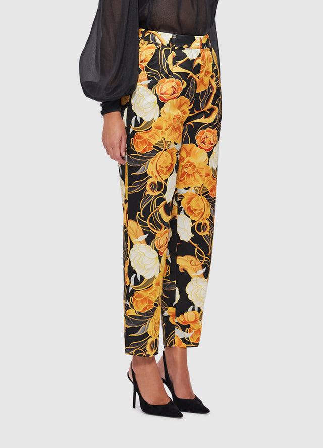 Exclusive Leo Lin Harper  Straight Leg Pants in Adorn Print in Royal