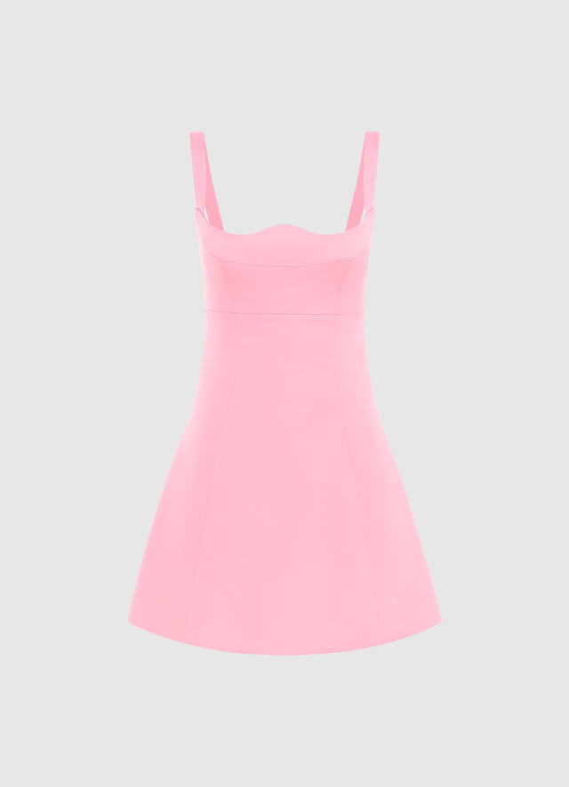 Exclusive Leo Lin Jacinta Mini Dress in Bubblegum