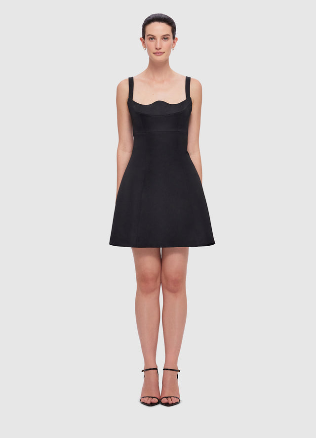 Exclusive Leo Lin Jacinta Mini Dress in Ebony 