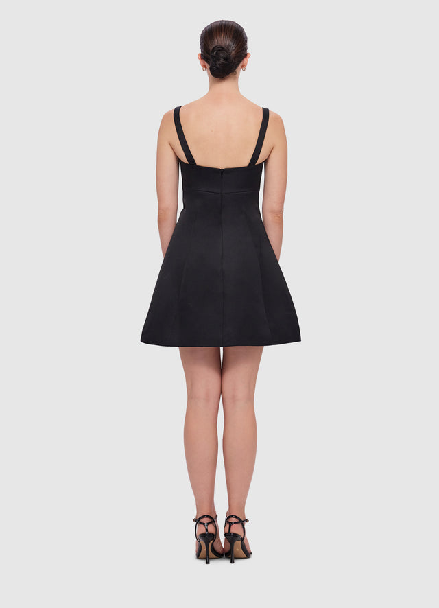 Exclusive Leo Lin Jacinta Mini Dress in Ebony 