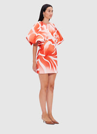 Exclusive Leo Lin Arabella Puff Sleeve Mini Dress in Ruyi Print