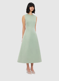 Exclusive Leo Lin Cleo Sleeveless Midi Dress - Sage