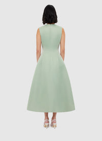 Exclusive Leo Lin Cleo Sleeveless Midi Dress - Sage