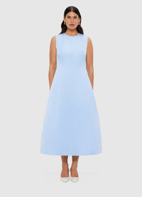 Exclusive Leo Lin Cleo Sleeveless Midi Dress - Sky Blue