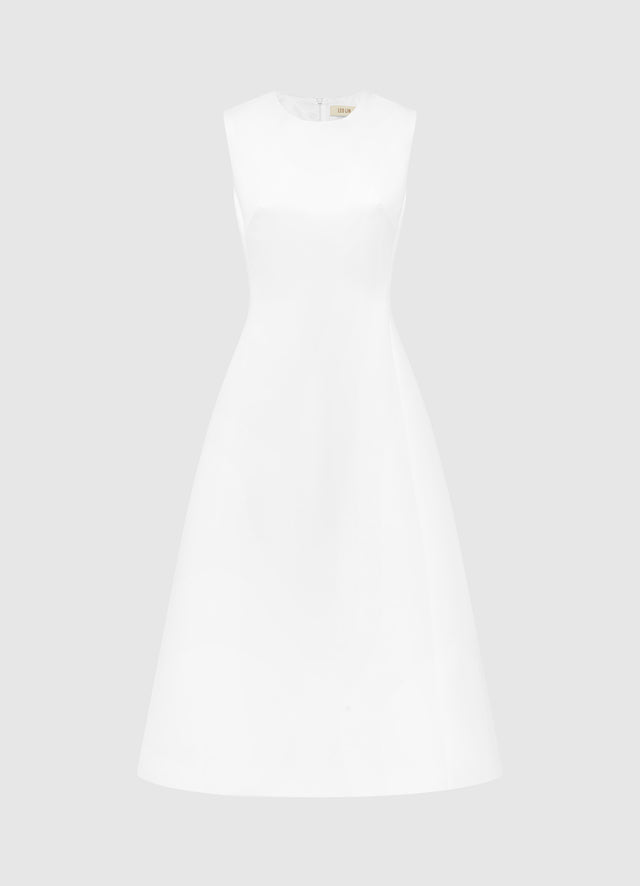 Exclusive Leo Lin Cleo Sleeveless Midi Dress - Snow