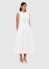 Exclusive Leo Lin Cleo Sleeveless Midi Dress - Snow