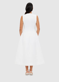 Exclusive Leo Lin Cleo Sleeveless Midi Dress - Snow