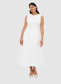 Exclusive Leo Lin Cleo Sleeveless Midi Dress - Snow