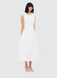 Exclusive Leo Lin Cleo Sleeveless Midi Dress - Snow