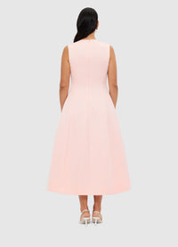 Exclusive Leo Lin Cleo Sleeveless Midi Dress - Soft Pink