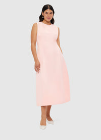 Exclusive Leo Lin Cleo Sleeveless Midi Dress - Soft Pink