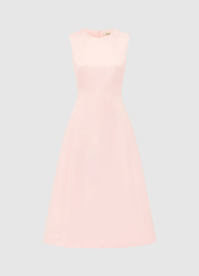 Exclusive Leo Lin Cleo Sleeveless Midi Dress - Soft Pink