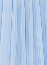 Exclusive Leo Lin Camilla Draped Floor Length Dress - Sky Blue