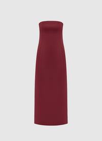 Exclusive Leo Lin Rayna Bustier Maxi Dress - Burgundy