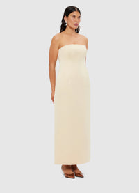 Exclusive Leo Lin Rayna Bustier Maxi Dress - Champagne