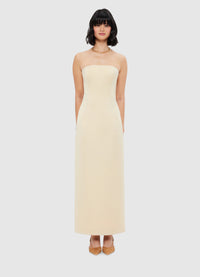 Exclusive Leo Lin Rayna Bustier Maxi Dress - Champagne