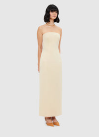 Exclusive Leo Lin Rayna Bustier Maxi Dress - Champagne