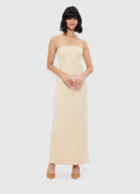 Exclusive Leo Lin Rayna Bustier Maxi Dress - Champagne