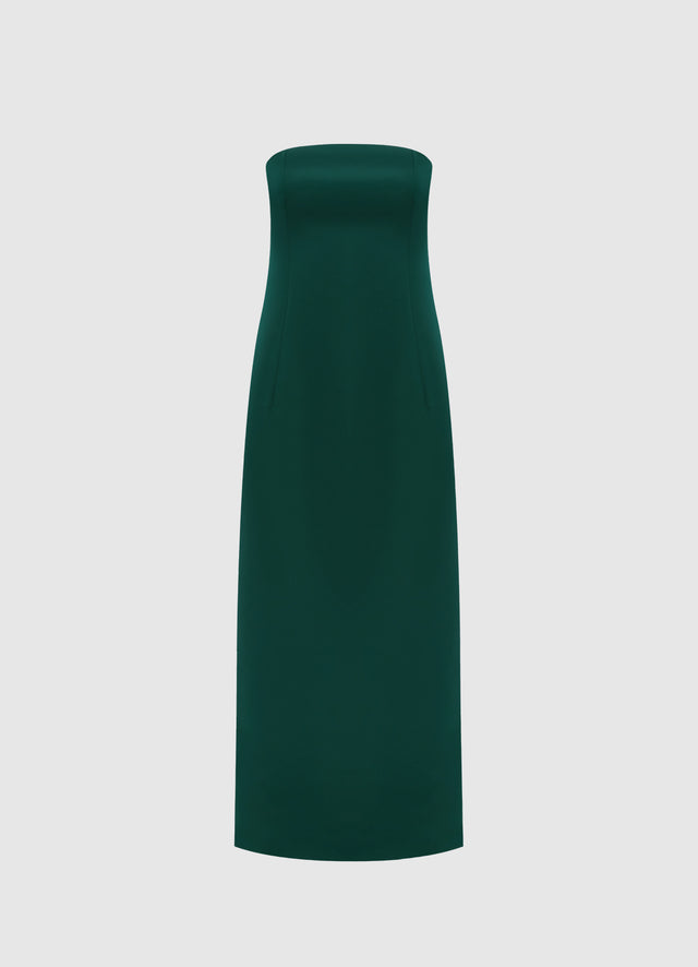 Exclusive Leo Lin Rayna Bustier Maxi Dress - Emerald