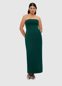 Exclusive Leo Lin Rayna Bustier Maxi Dress - Emerald