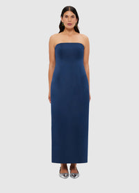 Exclusive Leo Lin Rayna Bustier Maxi Dress - Navy