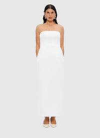 Exclusive Leo Lin Rayna Bustier Maxi Dress - Snow