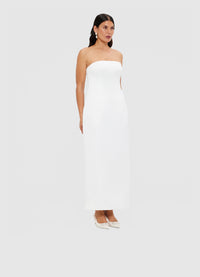 Exclusive Leo Lin Rayna Bustier Maxi Dress - Snow