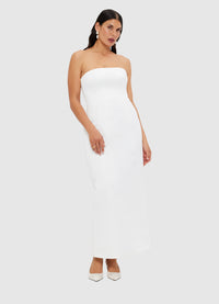 Exclusive Leo Lin Rayna Bustier Maxi Dress - Snow