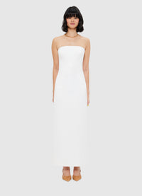 Exclusive Leo Lin Rayna Bustier Maxi Dress - Snow