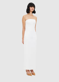 Exclusive Leo Lin Rayna Bustier Maxi Dress - Snow