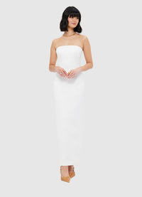 Exclusive Leo Lin Rayna Bustier Maxi Dress - Snow