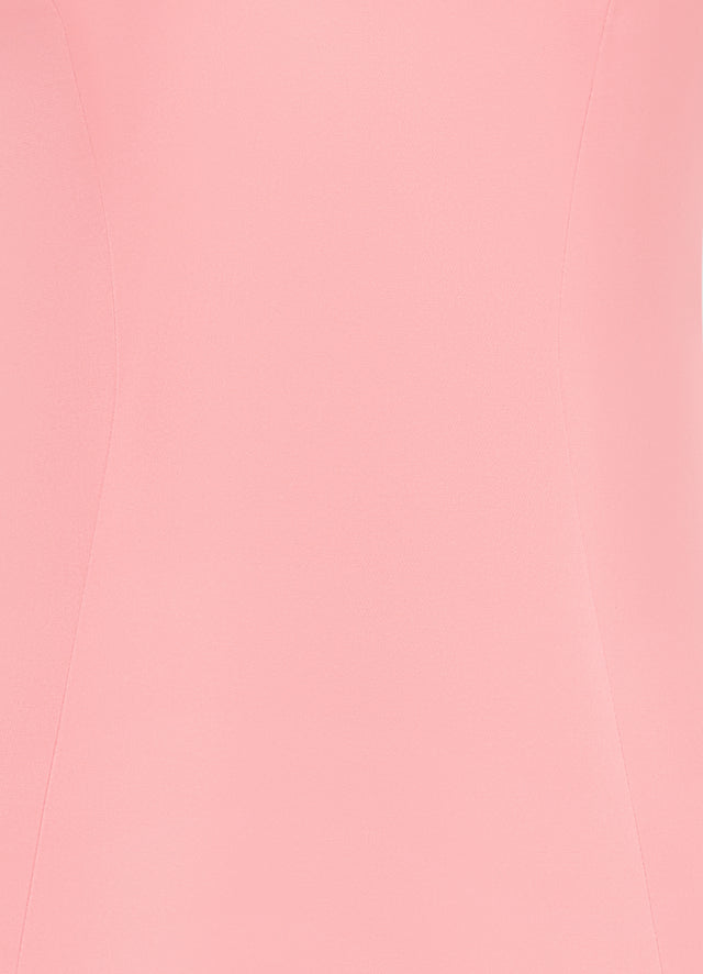 Exclusive Leo Lin Bella Off Shoulder Frill Mini Dress in Strawberry Pink