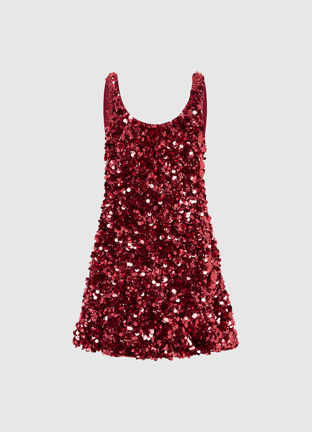 Exclusive Leo Lin Elaine Sequin Mini Dress - Mulberry