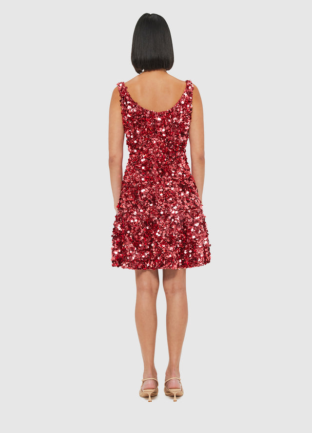 Exclusive Leo Lin Elaine Sequin Mini Dress - Mulberry