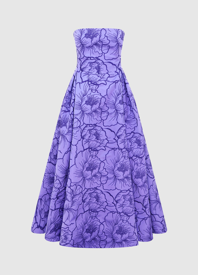 Exclusive Leo Lin Nora Bustier Maxi Dress - Lavender